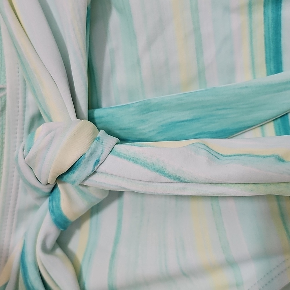 NWT Cupshe Marbled Tie Detail Waist Swimsuit Bikini Bottom Mint Green Large - Picture 3 of 7
